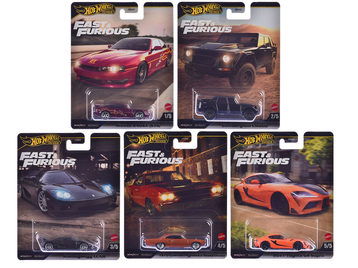 "Fast & Furious" 2025 5 piece Set L Model Cars by Hot Wheels LuxuryLifeWay Online Store