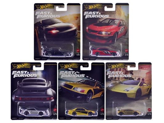 "Fast & Furious" 2025 5 piece Set M Diecast Model Cars by Hot Wheels LuxuryLifeWay Online Store