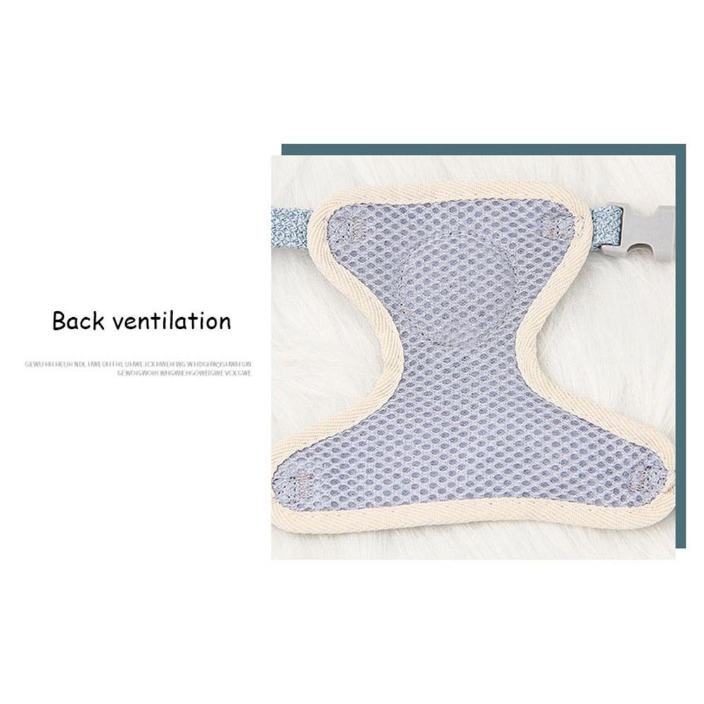 Cat Dog Harness with Lead Leash Adjustable Vest Mesh Breathable Adjustable Chest Harness Outdoor Walking Cat Pet Supplies Pi-Mart