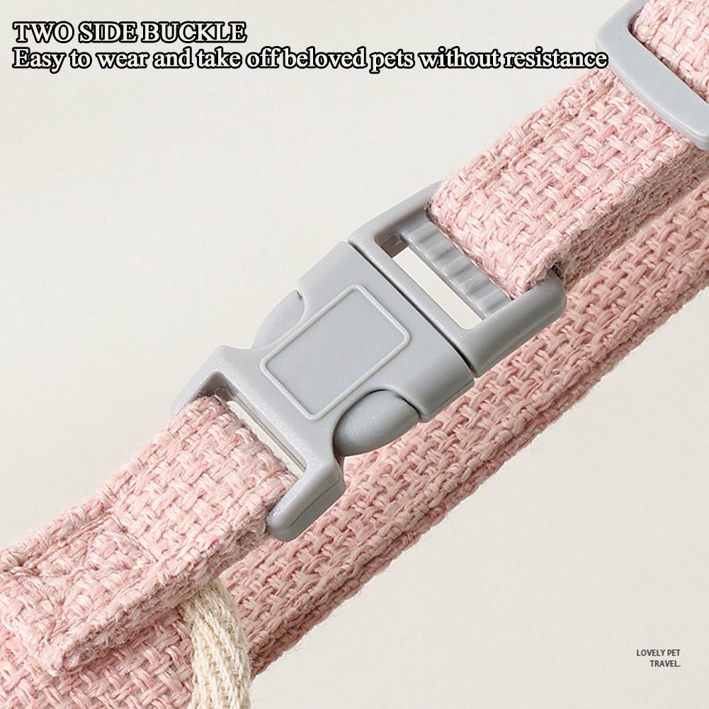Cat Dog Harness with Lead Leash Adjustable Vest Mesh Breathable Adjustable Chest Harness Outdoor Walking Cat Pet Supplies Pi-Mart