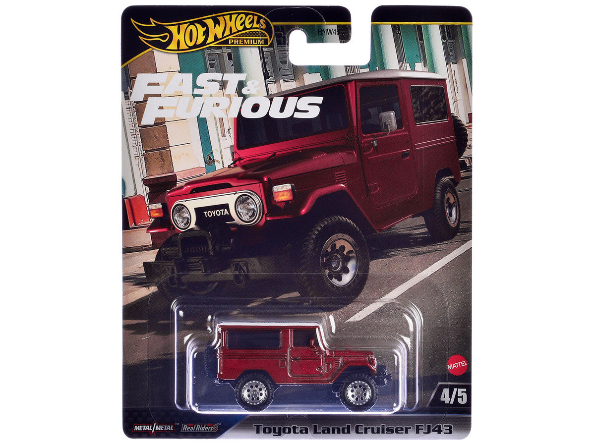 Toyota Land Cruiser FJ43 Red with White Top "The Fate of the Furious" (2017) Movie "Fast & Furious" Series Diecast Model Car by Hot Wheels LuxuryLifeWay Online Store