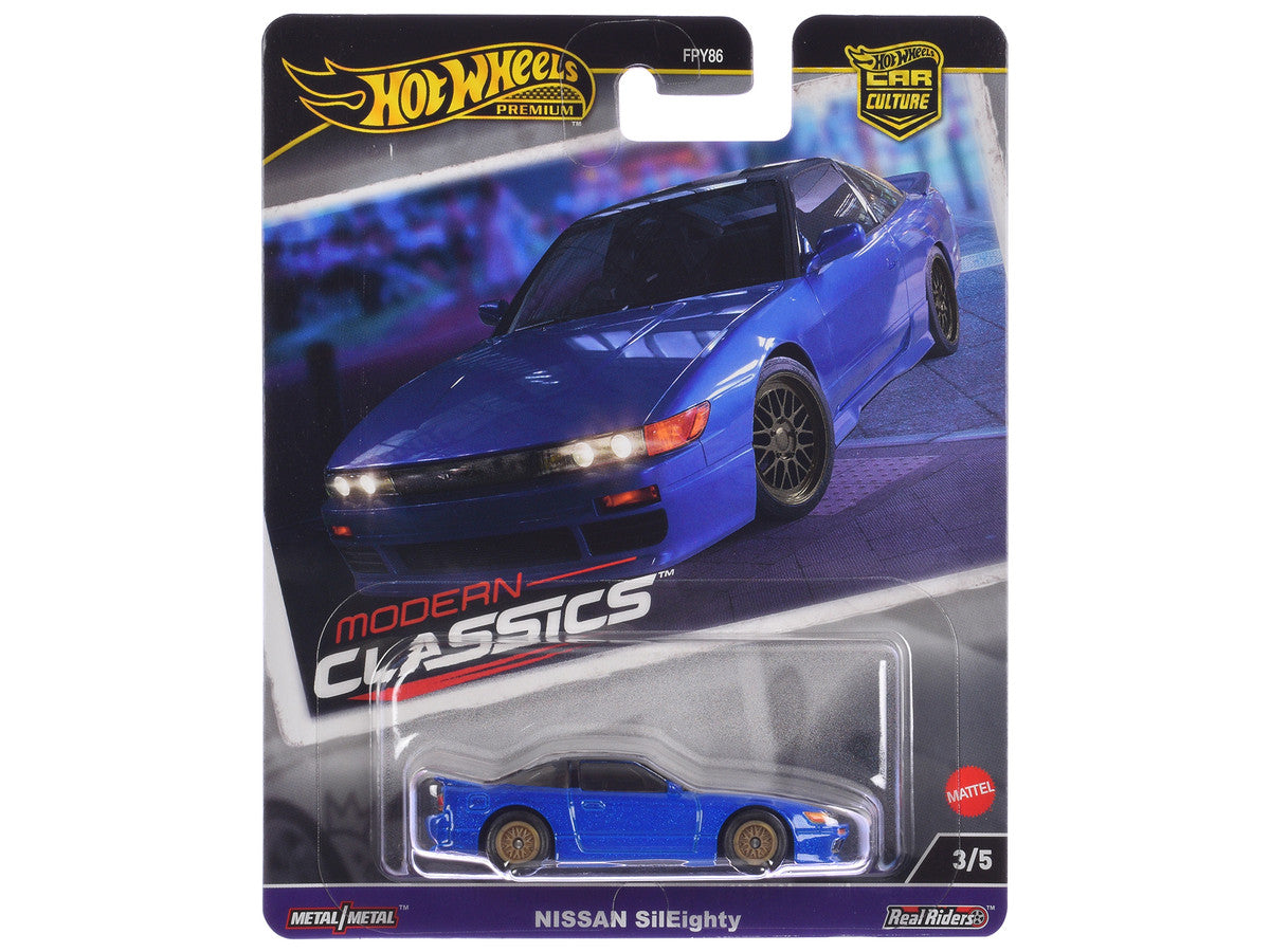 Nissan SilEighty Blue Metallic "Modern Classics" Series Diecast Model Car by Hot Wheels LuxuryLifeWay Online Store