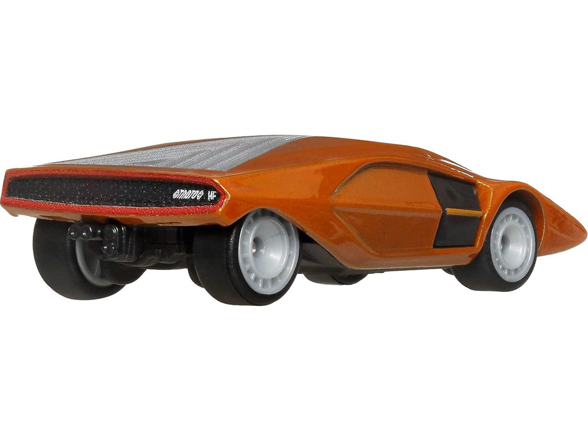 Lancia Stratos Zero Concept Car Orange Metallic "Hammer Drop" Series Diecast Model Car by Hot Wheels LuxuryLifeWay Online Store