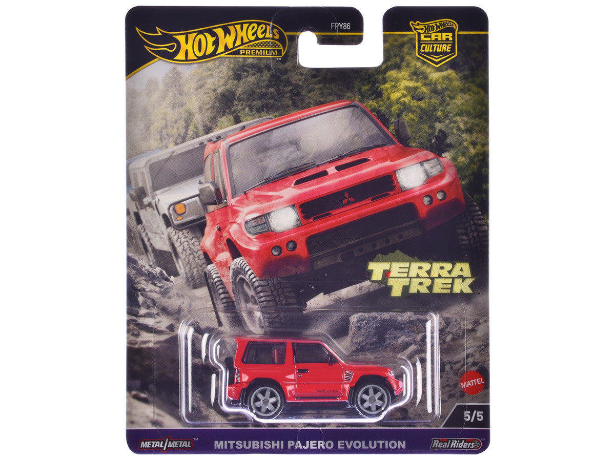 Mitsubishi Pajero Evolution RHD (Right Hand Drive) Red "Terra Trek" Series Diecast Model Car by Hot Wheels LuxuryLifeWay Online Store