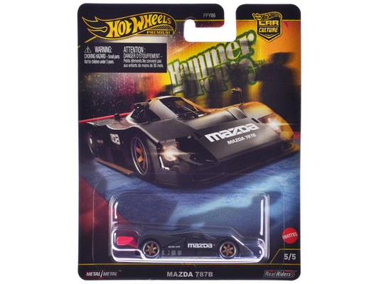 Mazda 787B Prototype Race Car Black "Hammer Drop" Series Diecast Model Car by Hot Wheels LuxuryLifeWay Online Store