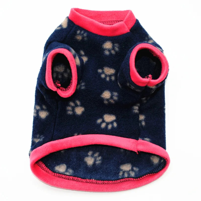 Chihuahua Clothes Cute Printed Small Dog Clothes French Bulldog Dogs Clothes Pets Warm Fleece Dog Winter Coat Puppy Dog Costume Pi-Mart
