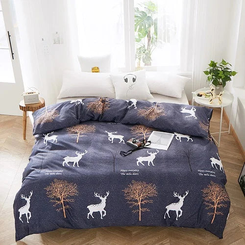 New Product 1pc 100%Polyester Pastoral Style Flowers Colorful Printed Duvet Cover Pi-Mart