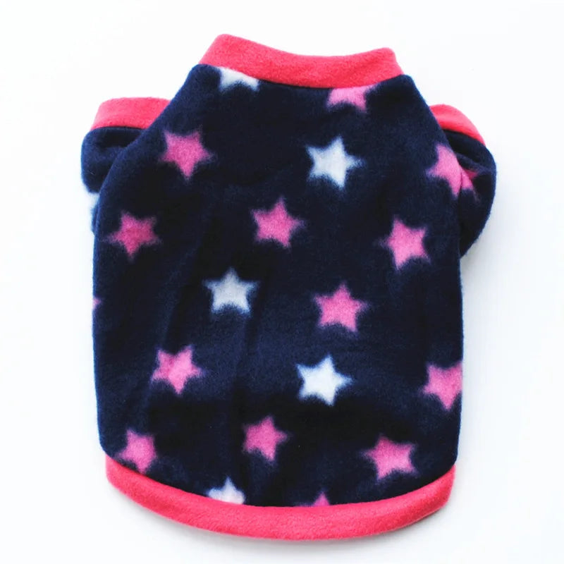 Chihuahua Clothes Cute Printed Small Dog Clothes French Bulldog Dogs Clothes Pets Warm Fleece Dog Winter Coat Puppy Dog Costume Pi-Mart