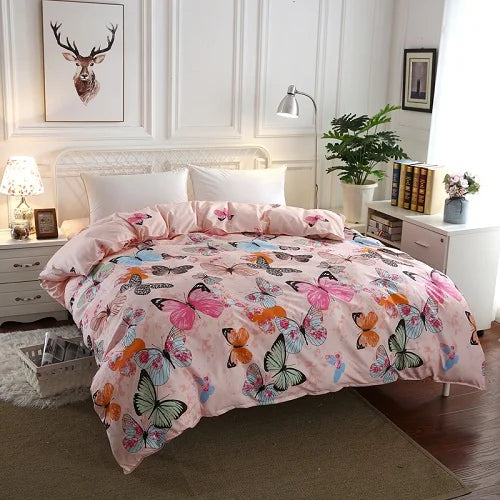 New Product 1pc 100%Polyester Pastoral Style Flowers Colorful Printed Duvet Cover Pi-Mart