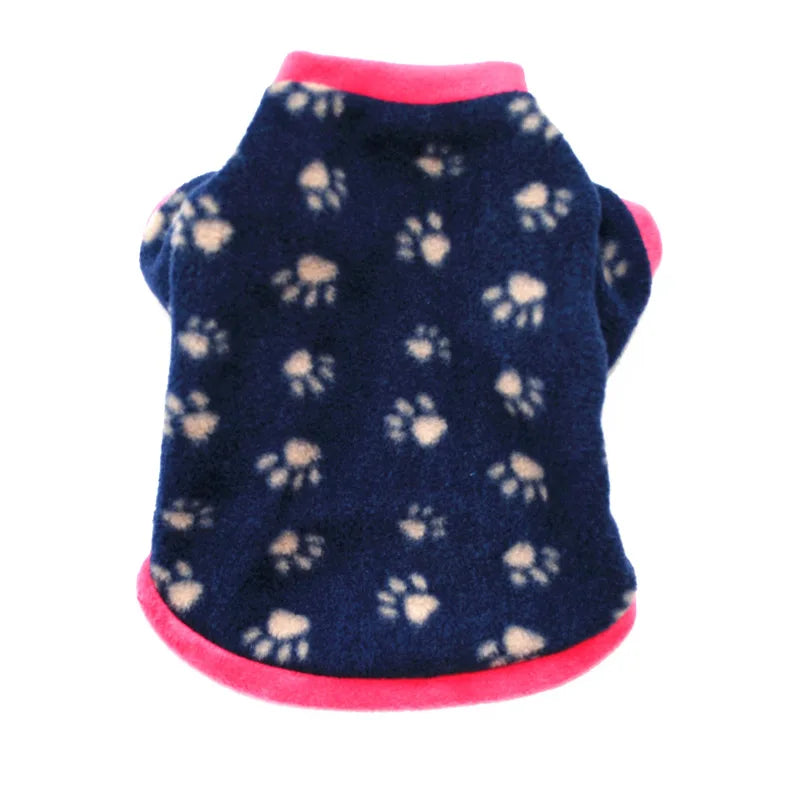 Chihuahua Clothes Cute Printed Small Dog Clothes French Bulldog Dogs Clothes Pets Warm Fleece Dog Winter Coat Puppy Dog Costume Pi-Mart