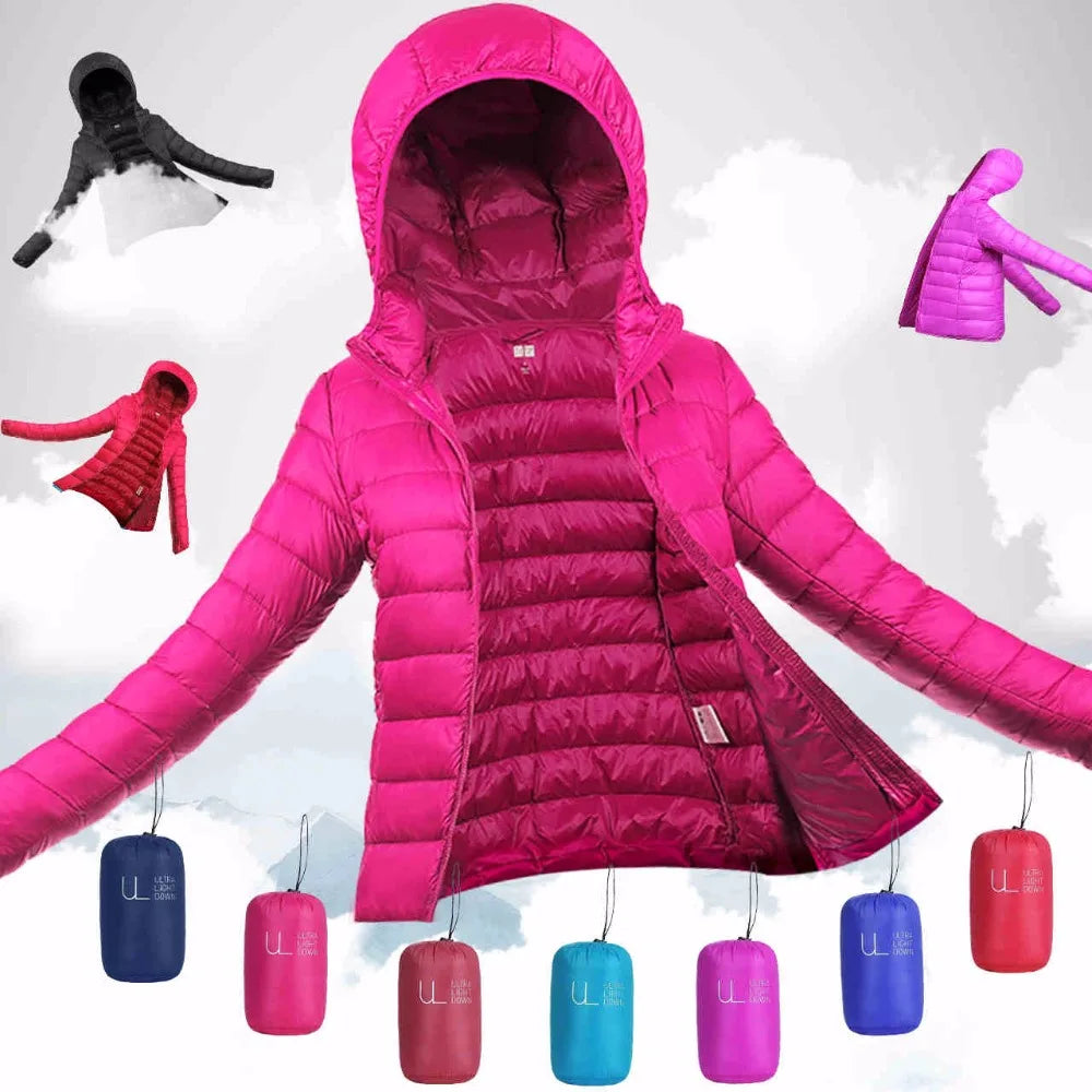 NewBang Brand Women's Down Jackets 90% Ultra Light Duck Down Women Lightweight Coat Hooded Female Windbreaker Parka Plus Coats LadyShow.Store