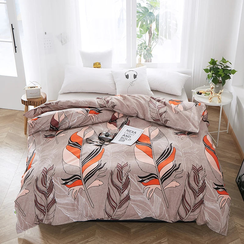 New Product 1pc 100%Polyester Pastoral Style Flowers Colorful Printed Duvet Cover Pi-Mart