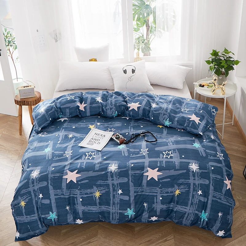 New Product 1pc 100%Polyester Pastoral Style Flowers Colorful Printed Duvet Cover Pi-Mart