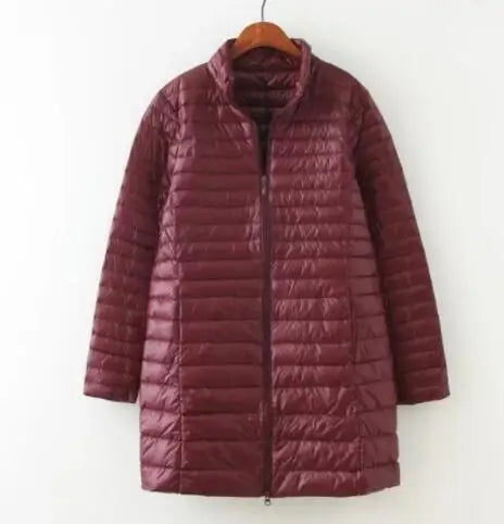 SEDUTMO Winter Down Jackets Women Long Ultra Light Duck Down Coat Slim Puffer Jacket  Autumn Parkas ED619 LadyShow.Store