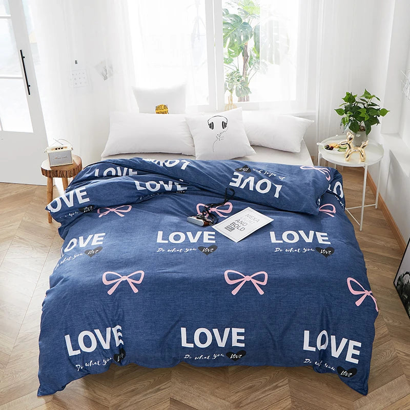 New Product 1pc 100%Polyester Pastoral Style Flowers Colorful Printed Duvet Cover Pi-Mart
