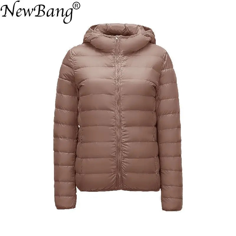 NewBang Brand Women's Down Jackets 90% Ultra Light Duck Down Women Lightweight Coat Hooded Female Windbreaker Parka Plus Coats LadyShow.Store