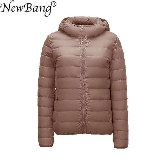 NewBang Brand Women's Down Jackets 90% Ultra Light Duck Down Women Lightweight Coat Hooded Female Windbreaker Parka Plus Coats LadyShow.Store