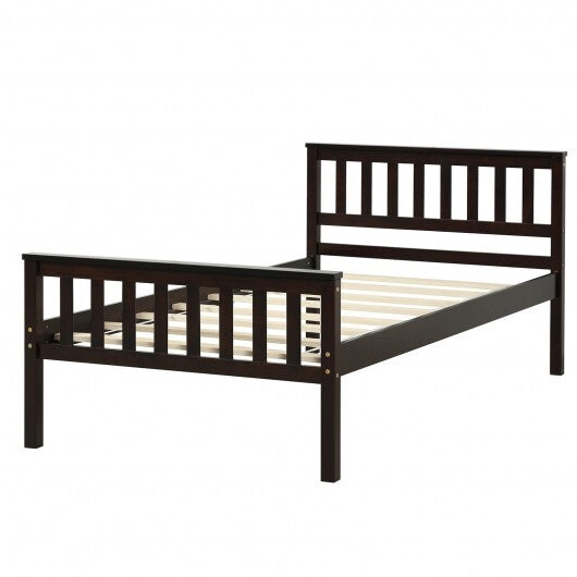 Full Size Wood Platform Bed with Headboard LuxuryLifeWay Online Store