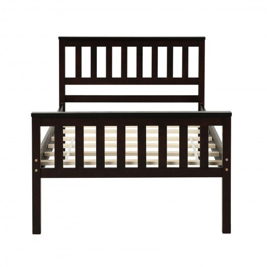 Full Size Wood Platform Bed with Headboard LuxuryLifeWay Online Store