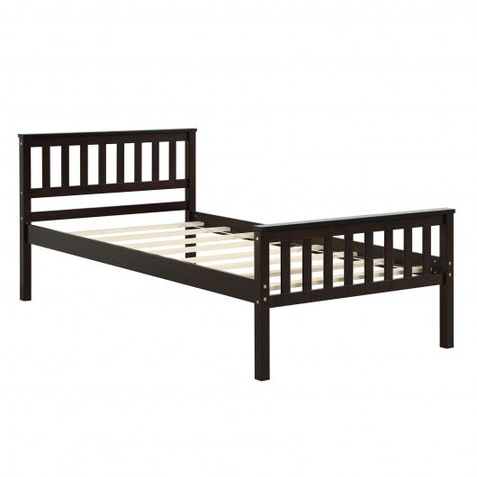 Full Size Wood Platform Bed with Headboard LuxuryLifeWay Online Store