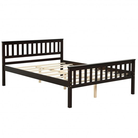Full Size Wood Platform Bed with Headboard LuxuryLifeWay Online Store