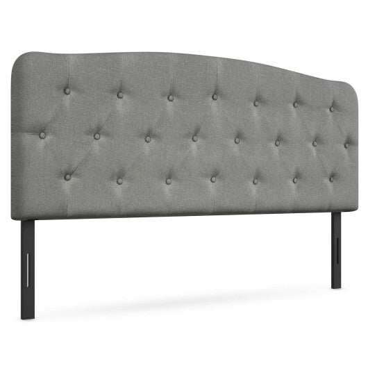 Faux Linen Headboard with Adjustable Heights-Light Gray - Color: Light Gray LuxuryLifeWay Online Store