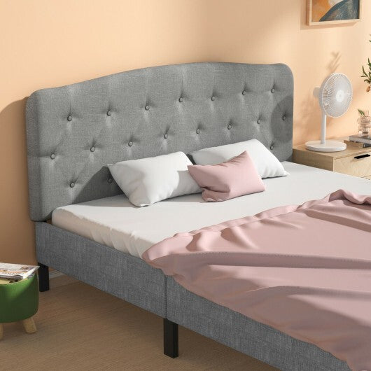 Faux Linen Headboard with Adjustable Heights-Light Gray - Color: Light Gray LuxuryLifeWay Online Store