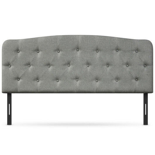 Faux Linen Headboard with Adjustable Heights-Light Gray LuxuryLifeWay Online Store