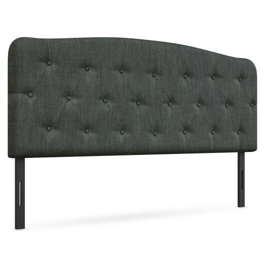 Faux Linen Headboard with Adjustable Heights-Light Gray LuxuryLifeWay Online Store