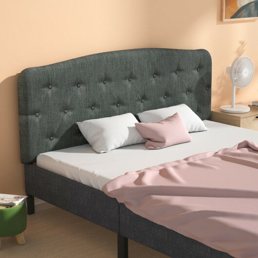Faux Linen Headboard with Adjustable Heights-Light Gray LuxuryLifeWay Online Store