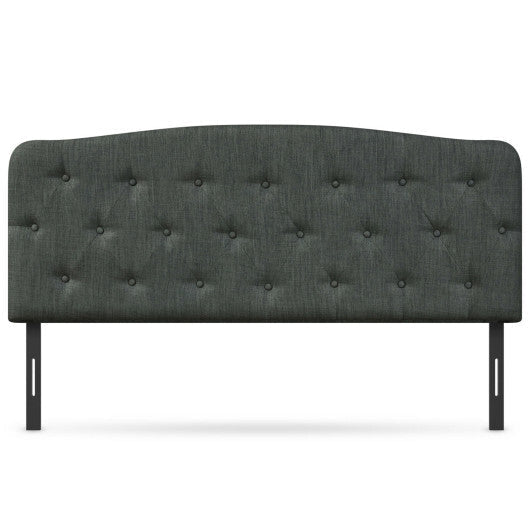 Faux Linen Headboard with Adjustable Heights-Light Gray LuxuryLifeWay Online Store
