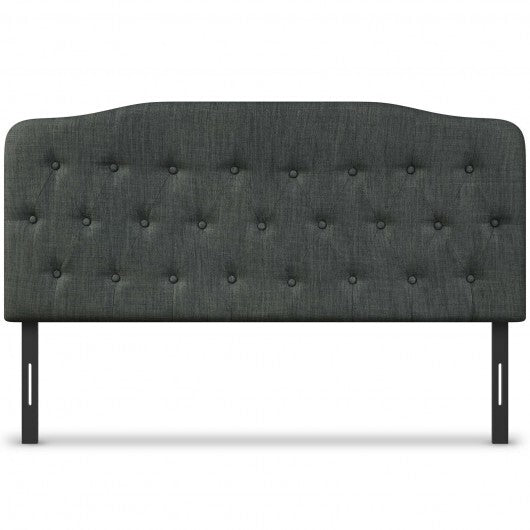 Queen Upholstered Headboard with Adjustable Heights-Light Gray LuxuryLifeWay Online Store