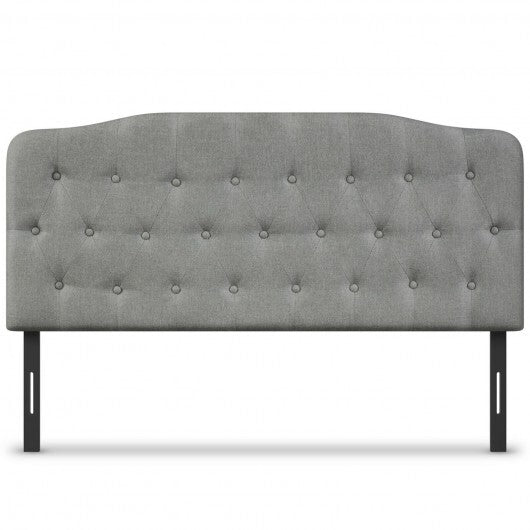 Queen Upholstered Headboard with Adjustable Heights-Light Gray - Color: Light Gray - Size: Queen Size LuxuryLifeWay Online Store
