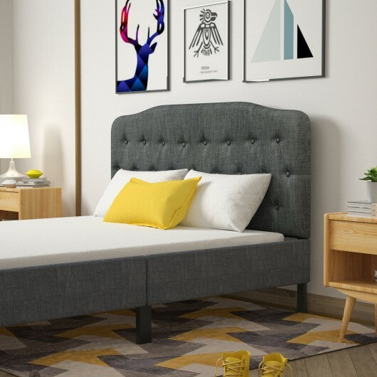 Queen Upholstered Headboard with Adjustable Heights-Light Gray LuxuryLifeWay Online Store