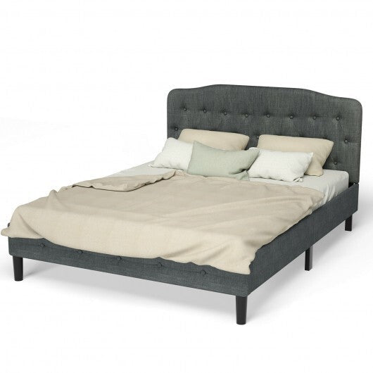 Queen Upholstered Headboard with Adjustable Heights-Light Gray LuxuryLifeWay Online Store