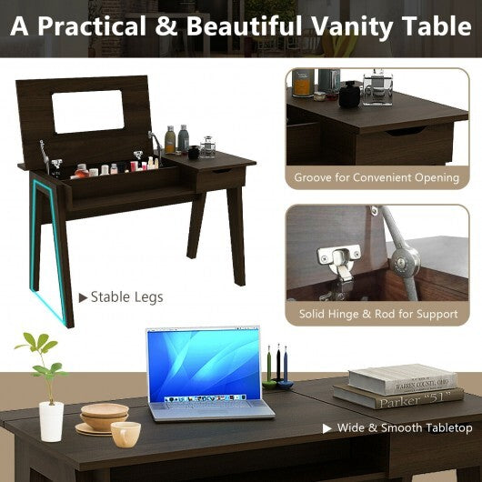 Dressing Table with Flip Mirror and Storage Drawer LuxuryLifeWay Online Store
