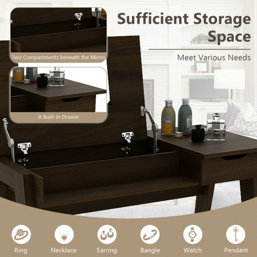 Dressing Table with Flip Mirror and Storage Drawer LuxuryLifeWay Online Store