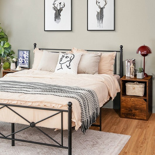 Set of 2 Nightstands Side End Table for Living Room-White LuxuryLifeWay Online Store