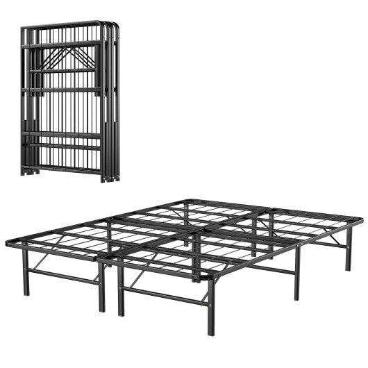 Twin/Full/Queen Size Foldable Metal Platform Bed with Tool-Free Assembly-Full Size LuxuryLifeWay Online Store