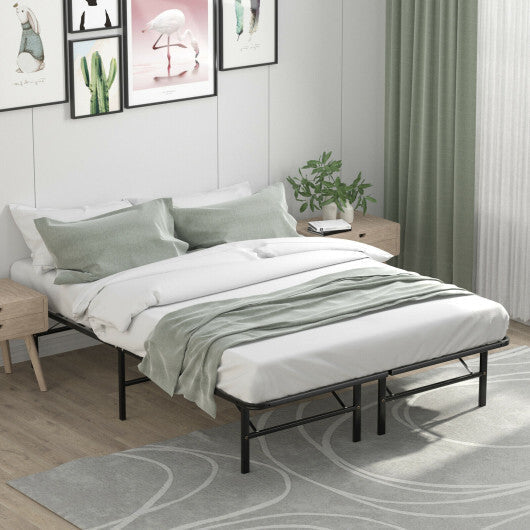 Twin/Full/Queen Size Foldable Metal Platform Bed with Tool-Free Assembly-Full Size LuxuryLifeWay Online Store