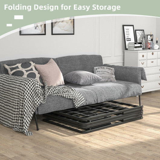 Twin/Full/Queen Size Foldable Metal Platform Bed with Tool-Free Assembly-Full Size LuxuryLifeWay Online Store