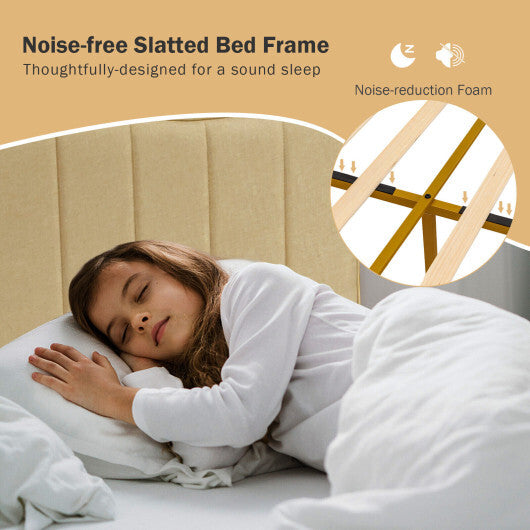 Full/Queen Size Upholstered Bed Frame with Quilted Headboard-Queen Size LuxuryLifeWay Online Store