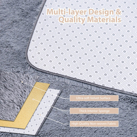 4x6 Feet Modern Soft Shag Rug with Non-slip Grip Dots