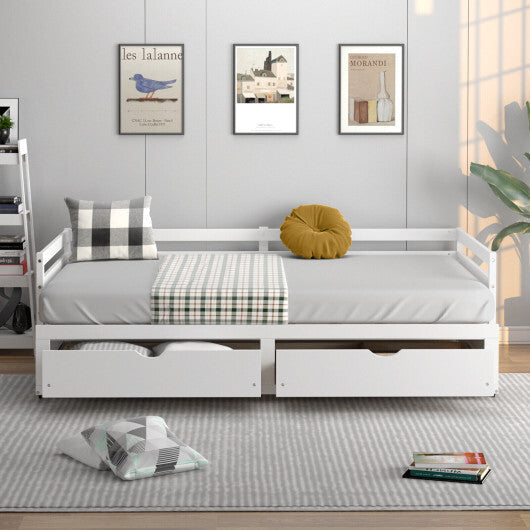 Extendable Twin to King Daybed with Trundle and 2 Storage Drawers LuxuryLifeWay Online Store