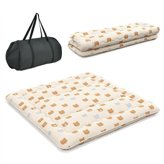 Foldable Futon Mattress with Washable Cover and Carry Bag for Camping-Full Size LuxuryLifeWay Online Store