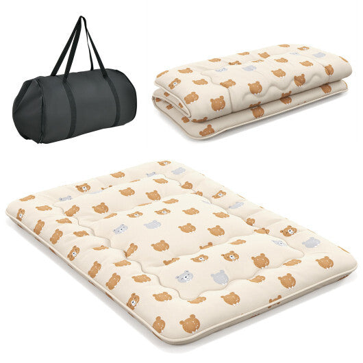 Foldable Futon Mattress with Washable Cover and Carry Bag for Camping-Full Size LuxuryLifeWay Online Store