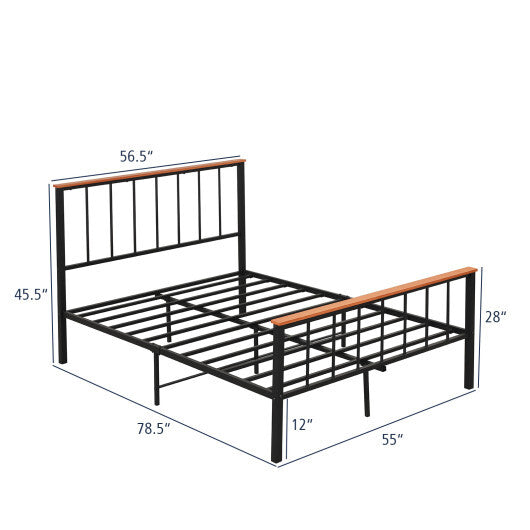 Bed Frame with Headboard and Footboard-Full Size LuxuryLifeWay Online Store