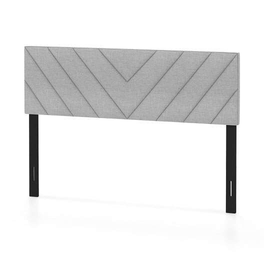 Linen Upholstered Headboard for Full and Queen Size Bed Frames-Gray LuxuryLifeWay Online Store