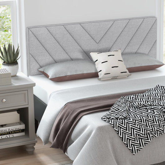 Linen Upholstered Headboard for Full and Queen Size Bed Frames-Gray LuxuryLifeWay Online Store