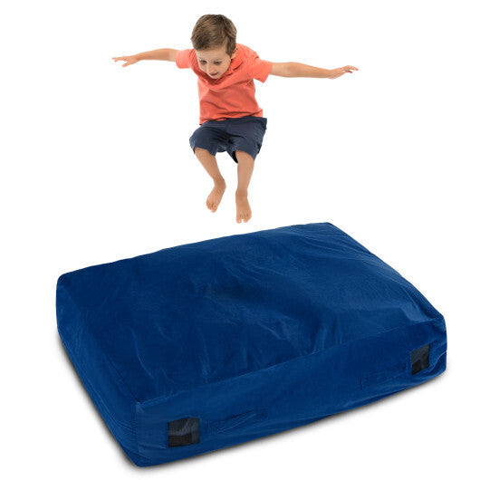 47 x 35.5 Inch Crash Pad Sensory Mat with Foam Blocks and Washable Cover-Black LuxuryLifeWay Online Store